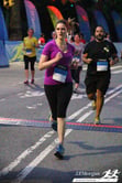 Meredith Cohen, pushing her way past the finish line!